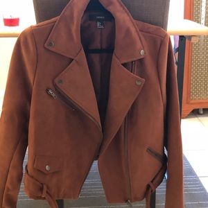 Forever 21 faux suede Moto jacket